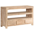 Mueble para TV madera maciza acacia marrón claro 90x30x55 cm