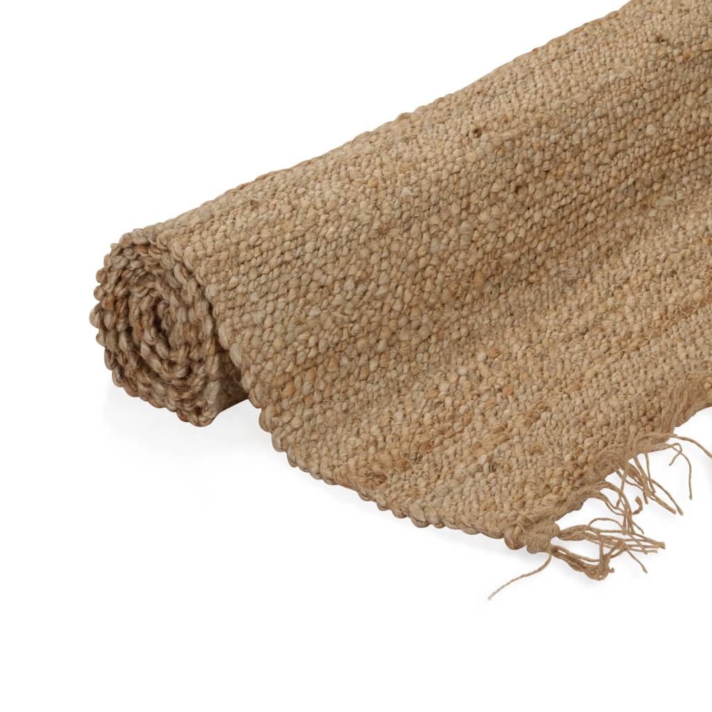 Alfombra de yute tejida a mano 120x180 cm natural