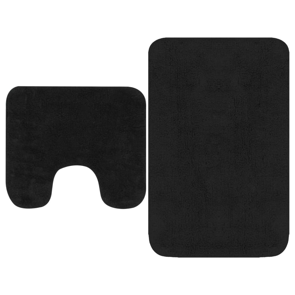 Conjunto de alfombras de baño de tela 2 piezas gris