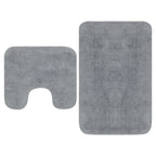 Conjunto de alfombras de baño de tela 2 piezas gris