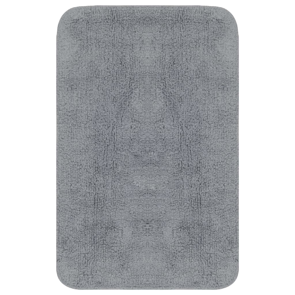 Conjunto de alfombras de baño de tela 2 piezas gris