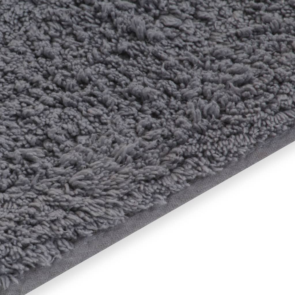 Conjunto de alfombras de baño de tela 2 piezas gris