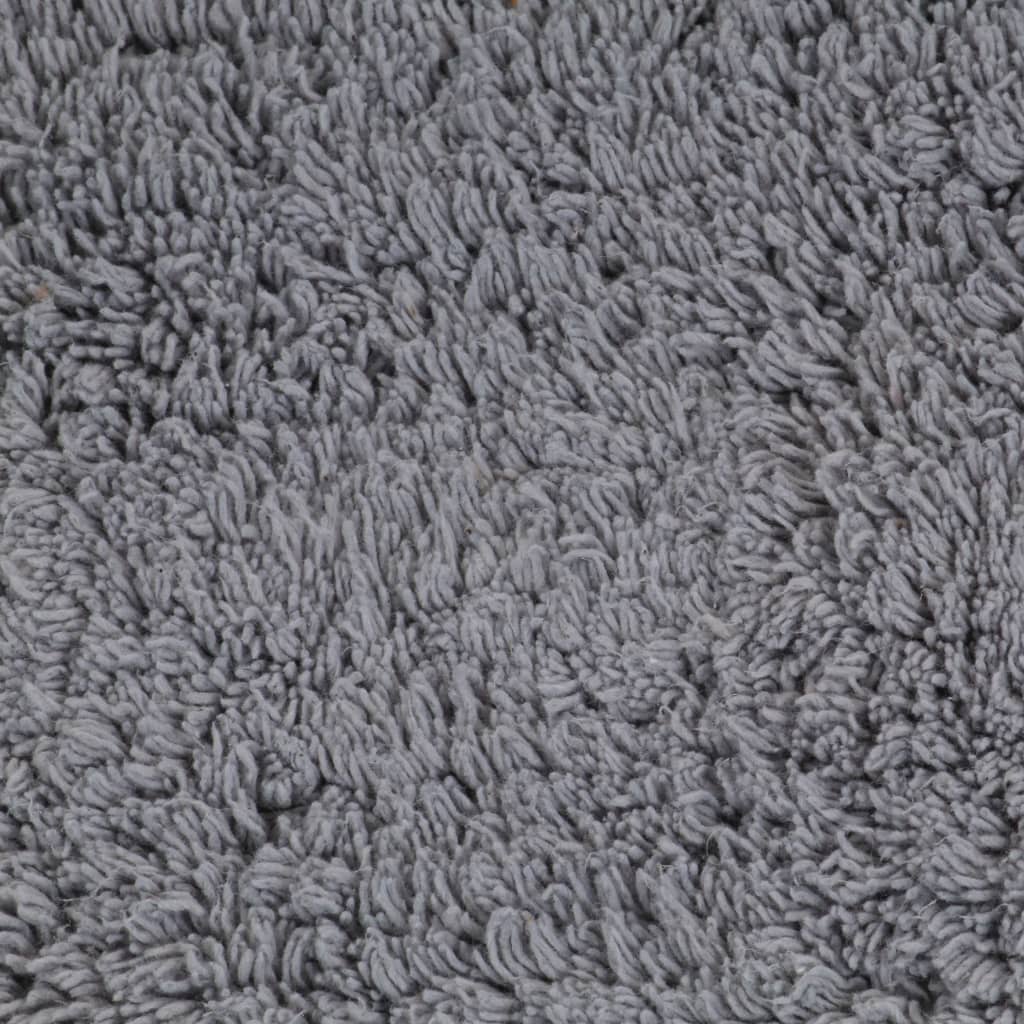 Conjunto de alfombras de baño de tela 2 piezas gris