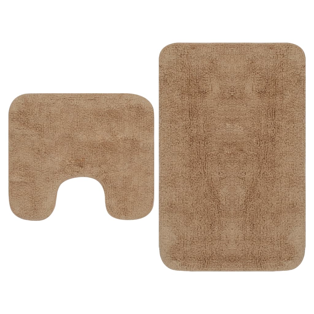 Conjunto de alfombras de baño de tela 2 piezas gris