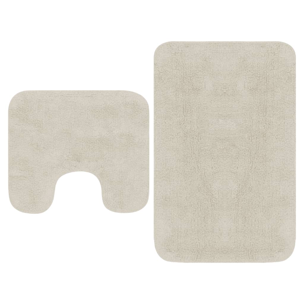 Conjunto de alfombras de baño de tela 2 piezas gris