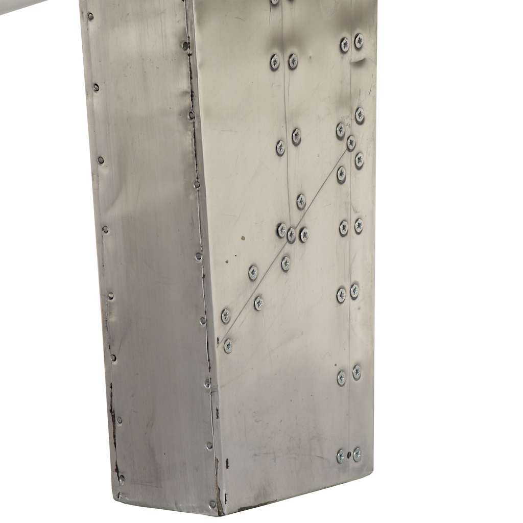 Mesa de centro estilo aviador vintage de aluminio
