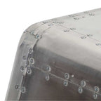 Mesa de centro estilo aviador vintage de aluminio