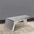 Mesa de centro estilo aviador vintage de aluminio