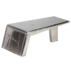 Mesa de centro estilo aviador vintage de aluminio