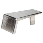 Mesa de centro estilo aviador vintage de aluminio