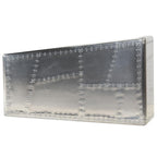 Mesa de centro estilo aviador vintage de aluminio