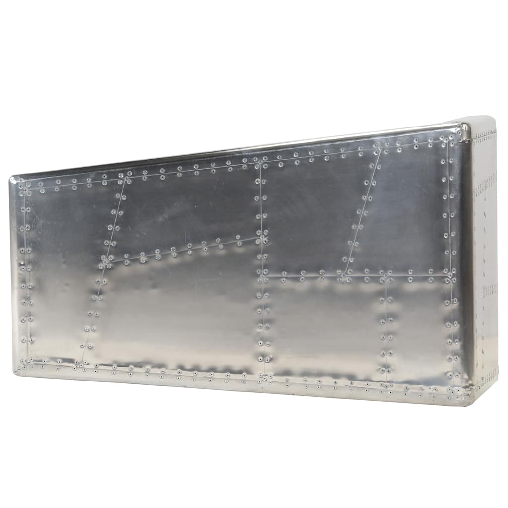 Mesa de centro estilo aviador vintage de aluminio