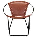 Silla de cuero auténtico marrón