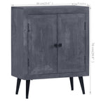 Aparador de madera maciza de mango 60x30x76 cm