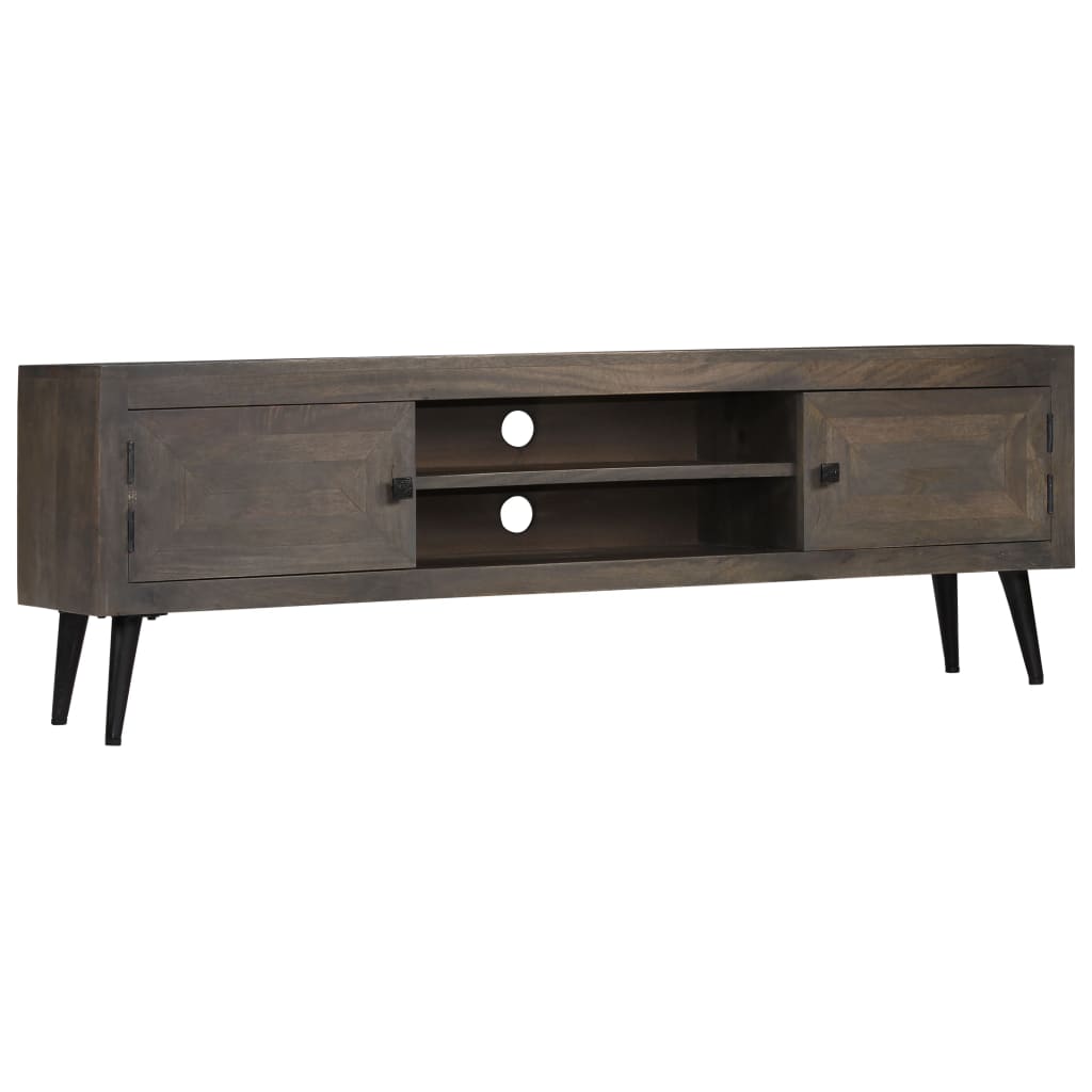 Mueble para TV de madera maciza de mango 110x35x48 cm
