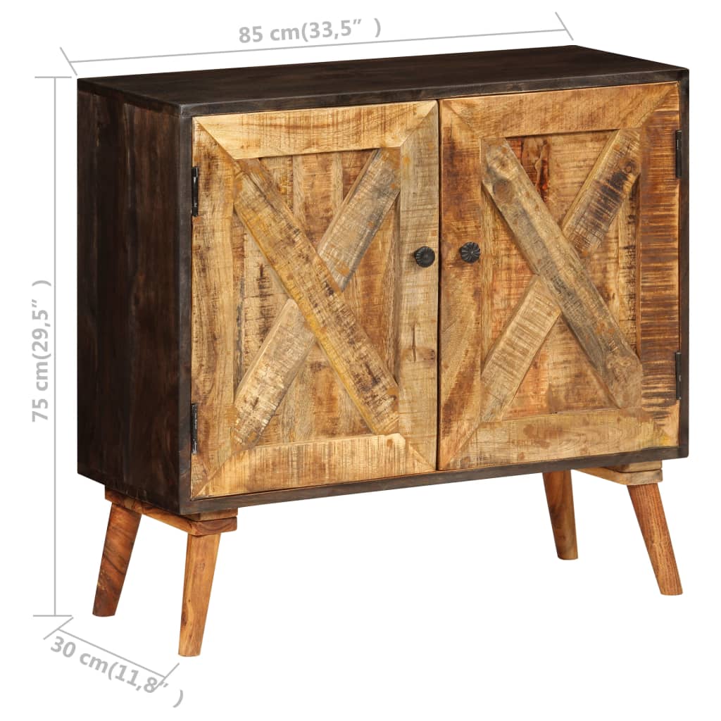 Aparador de madera maciza de mango 85x30x75 cm