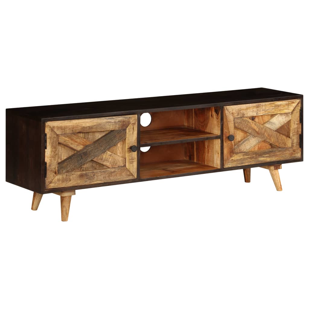 Mueble para TV de madera maciza de mango 140x30x45 cm