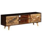 Mueble para TV de madera maciza de mango 140x30x45 cm