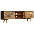 Mueble para TV de madera maciza de mango 140x30x45 cm