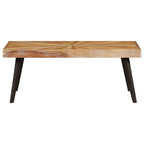 Mesa de centro de madera de mango maciza 90x55x36 cm
