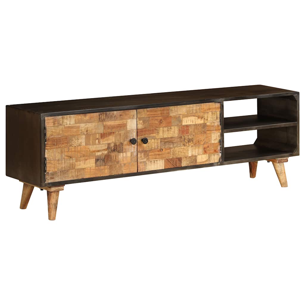 Mueble para TV de madera maciza de mango 140x30x45 cm