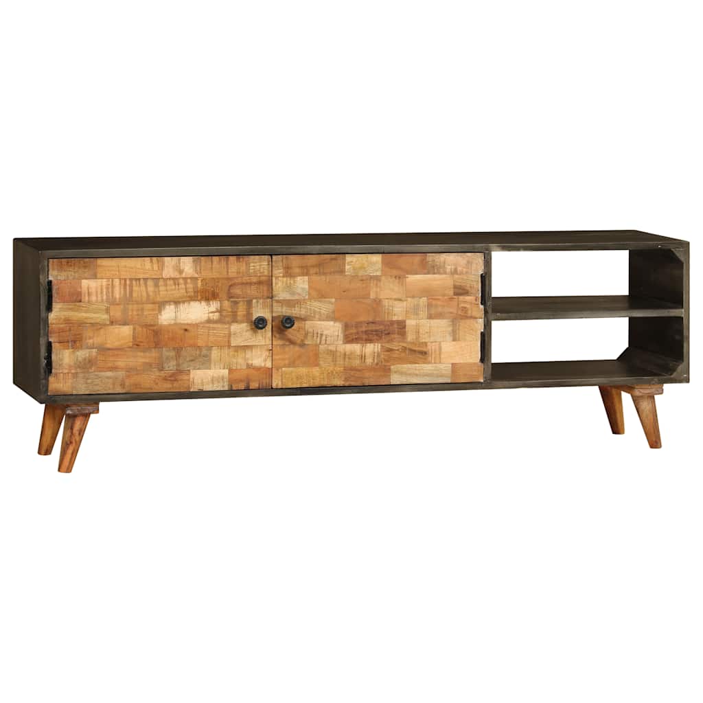 Mueble para TV de madera maciza de mango 140x30x45 cm
