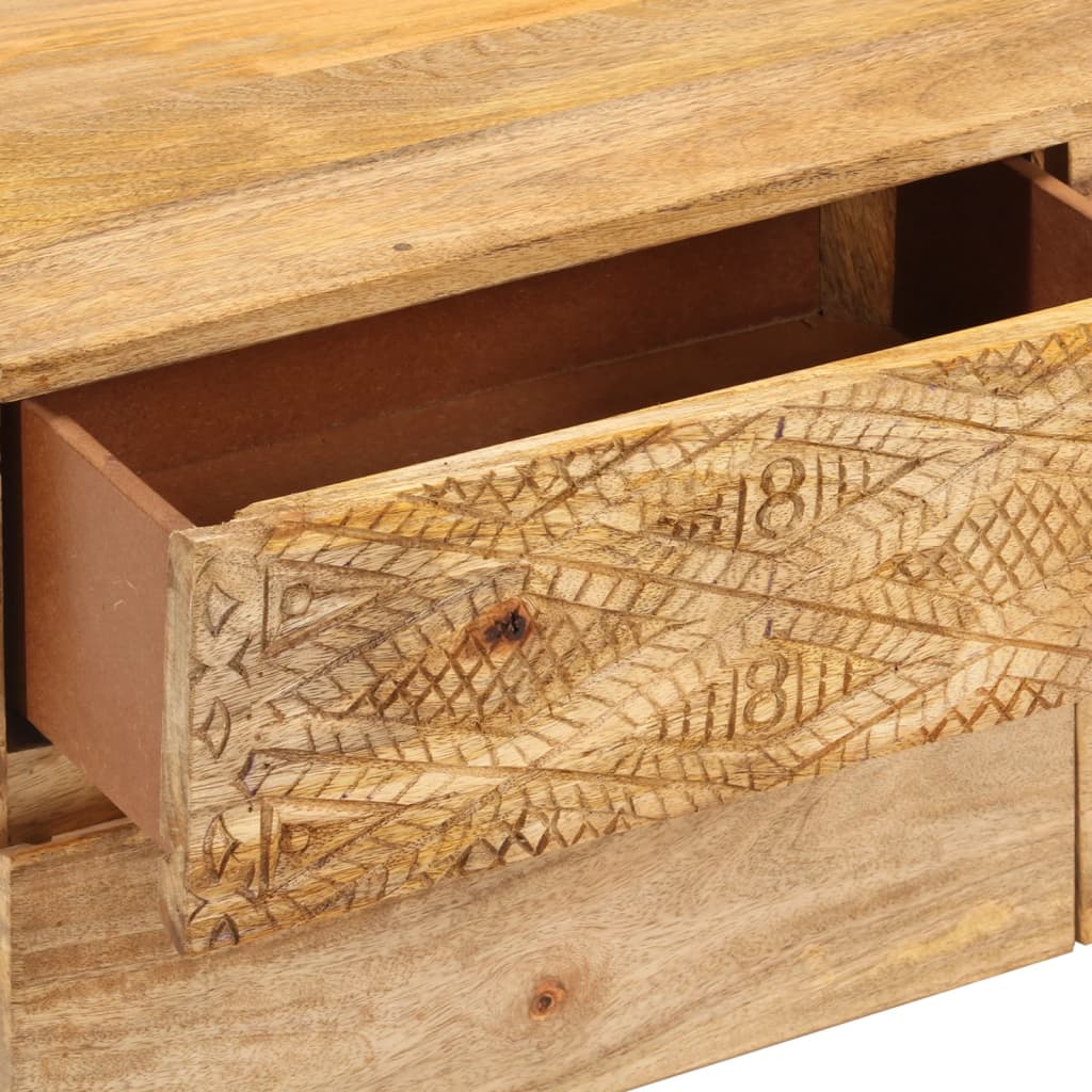 Mueble para TV madera maciza de mango 110x30x40 cm