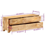 Mueble para TV madera maciza de mango 110x30x40 cm