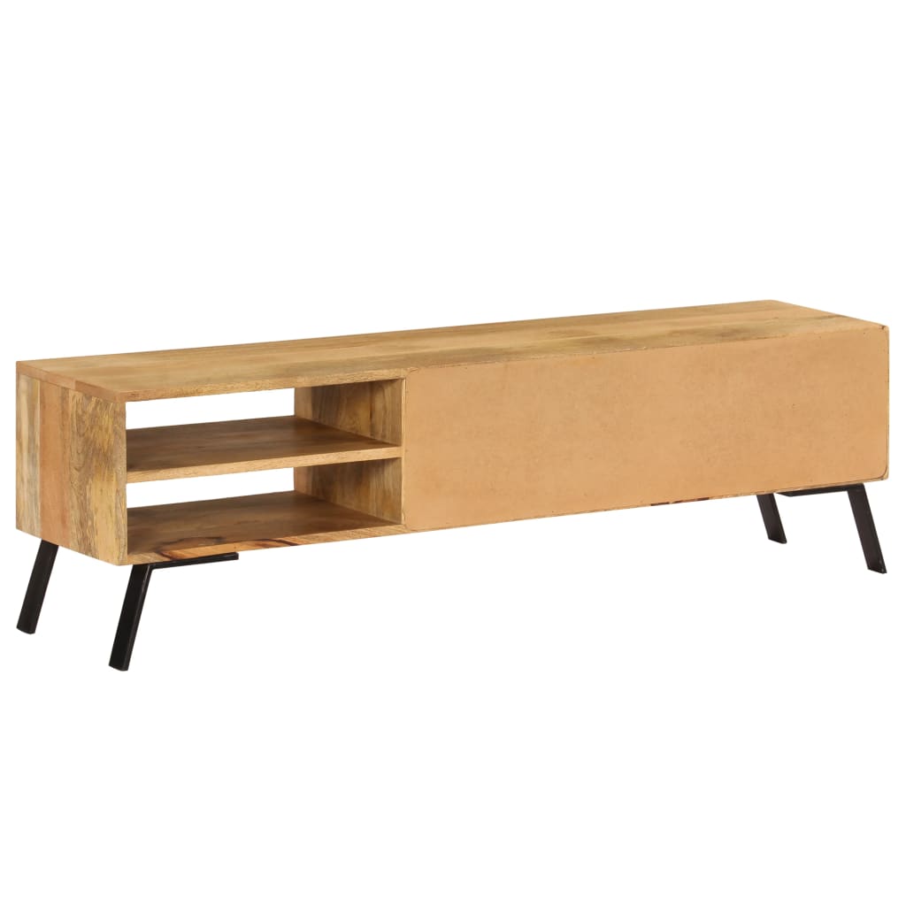 Mueble de TV madera maciza de mango 140x30x40 cm