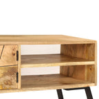 Mueble de TV madera maciza de mango 140x30x40 cm
