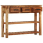 Solid wood sideboard with 3 drawers 110x30x80 cm