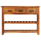 Aparador con 3 cajones madera maciza 110x30x80 cm