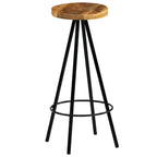 Taburetes de barra de cocina 2 unidades madera maciza de mango