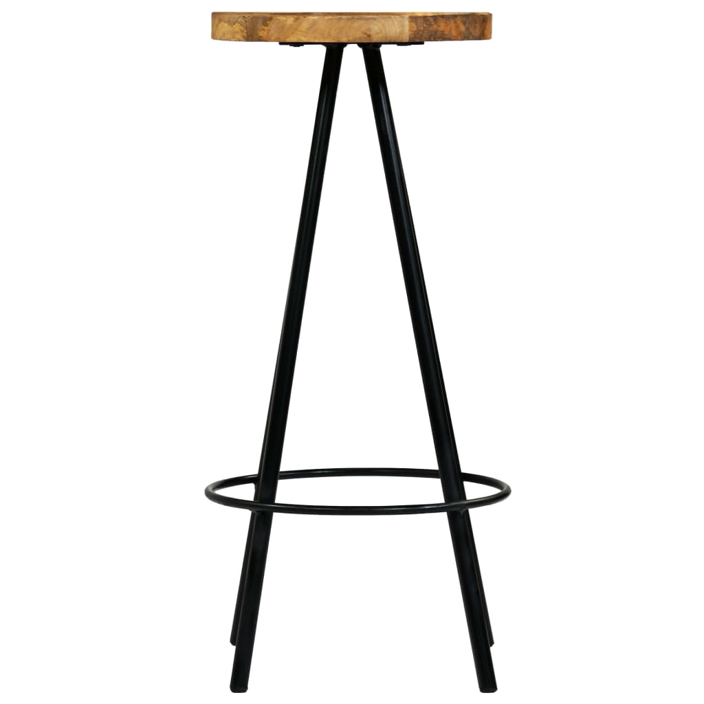 Taburetes de barra de cocina 2 unidades madera maciza de mango