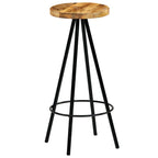 Taburetes de barra de cocina 2 unidades madera maciza de mango