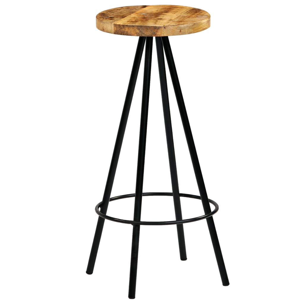 Taburetes de barra de cocina 2 unidades madera maciza de mango