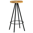Taburetes de barra de cocina 2 unidades madera maciza de mango