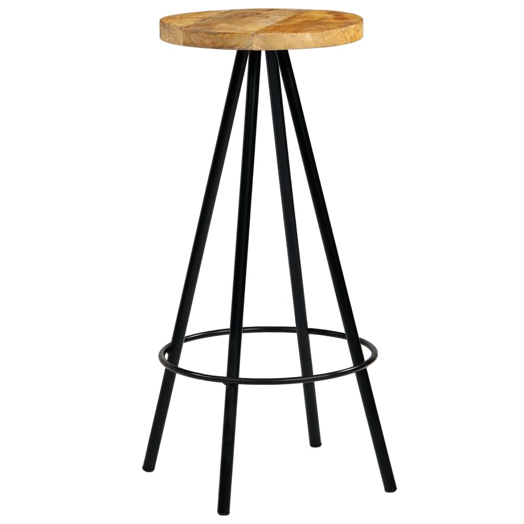 Taburetes de barra de cocina 2 unidades madera maciza de mango