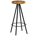 Taburetes de barra de cocina 2 unidades madera maciza de mango