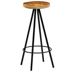 Taburetes de barra de cocina 2 unidades madera maciza de mango