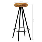 Set de muebles de bar 3 pzas madera maciza mango 60x60x107 cm