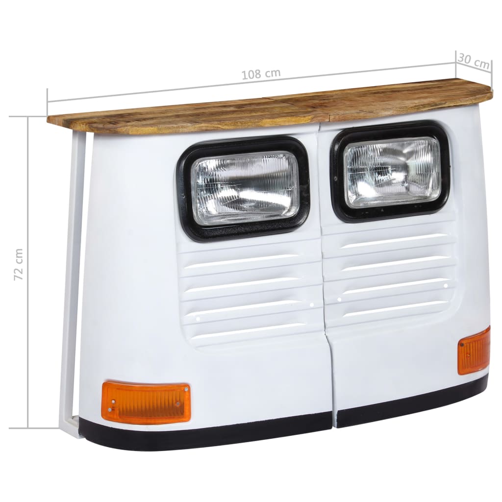 Aparador con forma de camión madera maciza de mango blanco