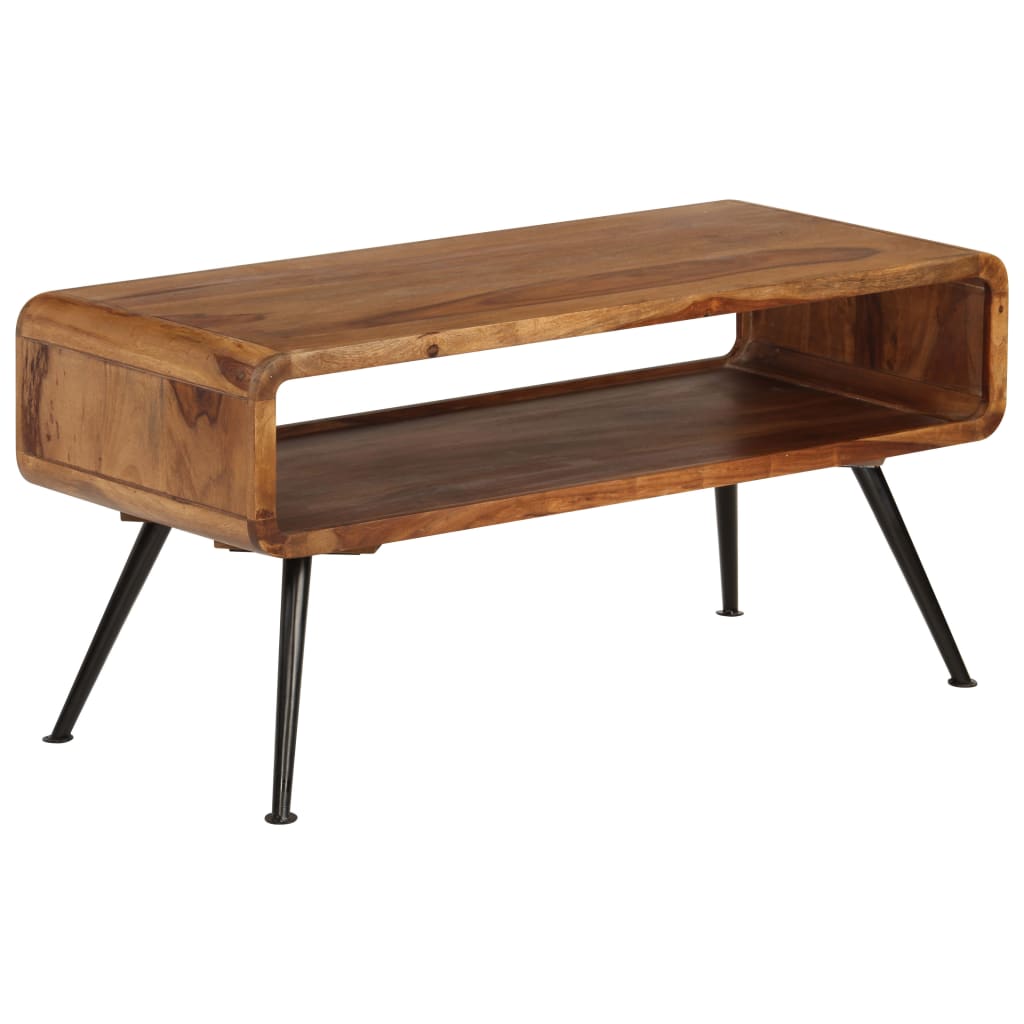 Mesa de centro de madera maciza acacia 95x40x45 cm