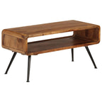 Mesa de centro de madera maciza acacia 95x40x45 cm