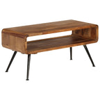 Mesa de centro de madera maciza acacia 95x40x45 cm