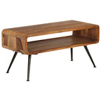 Mesa de centro de madera maciza acacia 95x40x45 cm