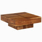 Mesa de centro de madera maciza de acacia 80x80x30 cm