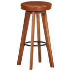Taburetes de cocina 2 uds cuero auténtico madera maciza acacia