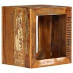 Taburete de madera maciza reciclada 40x30x40 cm