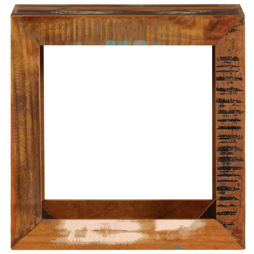 Taburete de madera maciza reciclada 40x30x40 cm